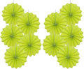 Green Graduation Party Decor,Tropical Party Decorations,Emerald Green Party Decorations,Hawaiian Themed Party Decorations,8in Hanging Paper Fans 30 Color DIY Set (Clear Green)