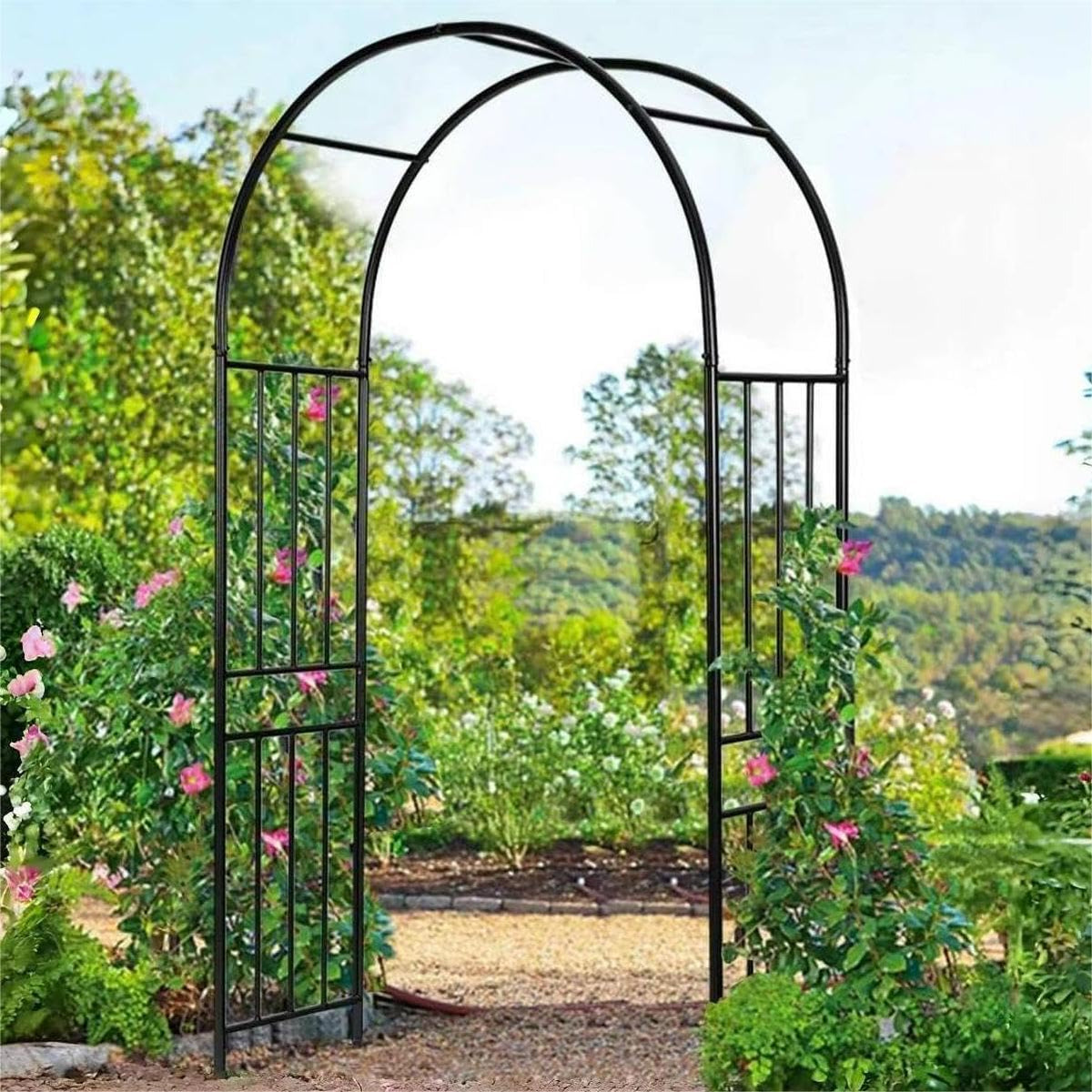 ldaily moccha garden arch arbor trellis, 7.2ft outdoor, main product view