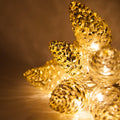 wintergreen lighting 6’ mercury glass gold star lights/gold, main product view