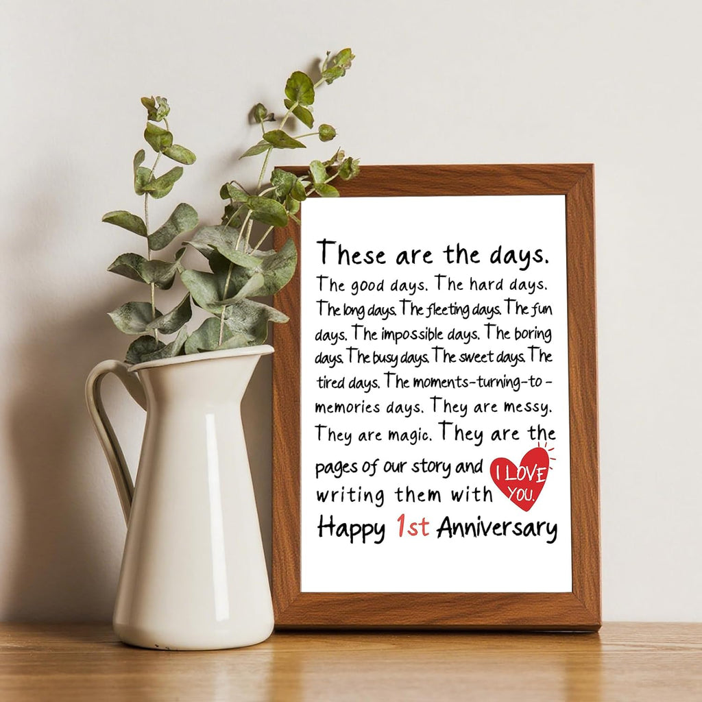 1 Year Anniversary Card Gifts for Boyfriend Girlfriend, 1st Anniversary Card Gift for Husband Wife, One Year Anniversary Cards Gifts for Men Women Him Her, First Wedding Anniversary Cards Gift Ideas