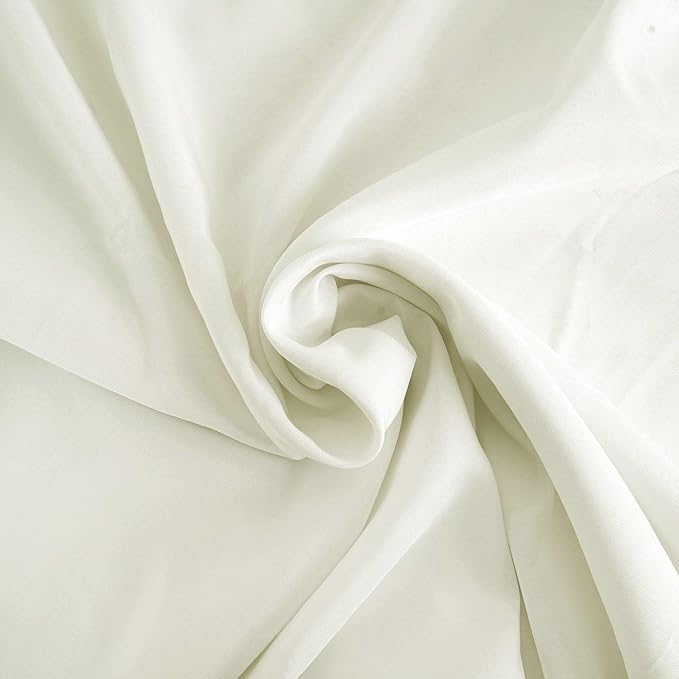 Efavormart Round Tablecloth, 90 Inch Stain & Wrinkle Resistant Washable Table Cloth, Decorative Polyester Fabric Table Cover for Banquet, Wedding, Dining- Ivory