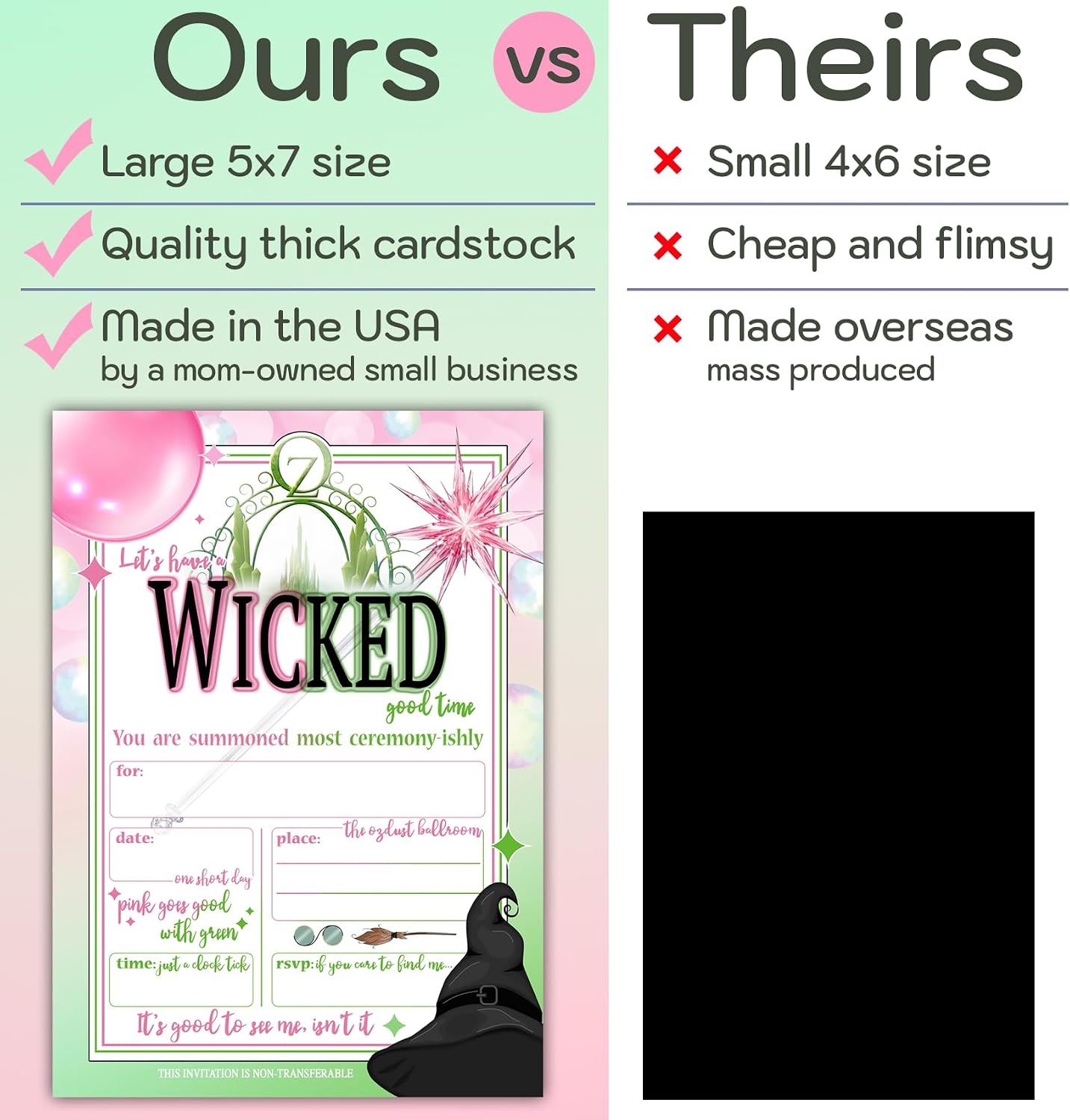 Baby Fresh Designs Let's Have a Wicked Good Time - Birthday Invitations - Viewing Party Invites - Set of 15 with envelopes