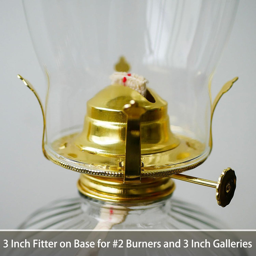 Oil Lamp Chimney 3 Inch Base by 10 Inch Height Kerosene Lamp Shade Tall Hurricane Lamp Glass Replacement Chimney for Oil and Kerosene Style Lamps, White
