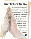 IDU Fathers Day Card Gifts, Dog Dad Fathers Day Card Gift, Dog Dad Gifts for Men Husband, Happy Father's Day Cards Decorations from Dog with Envelope