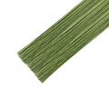 100 Pieces 18 Gauge Green Paper Covered Floral Wire Stems for DIY Crafts, Artificial Flower Arrangements 16 inch Paper Covered Floral Stems