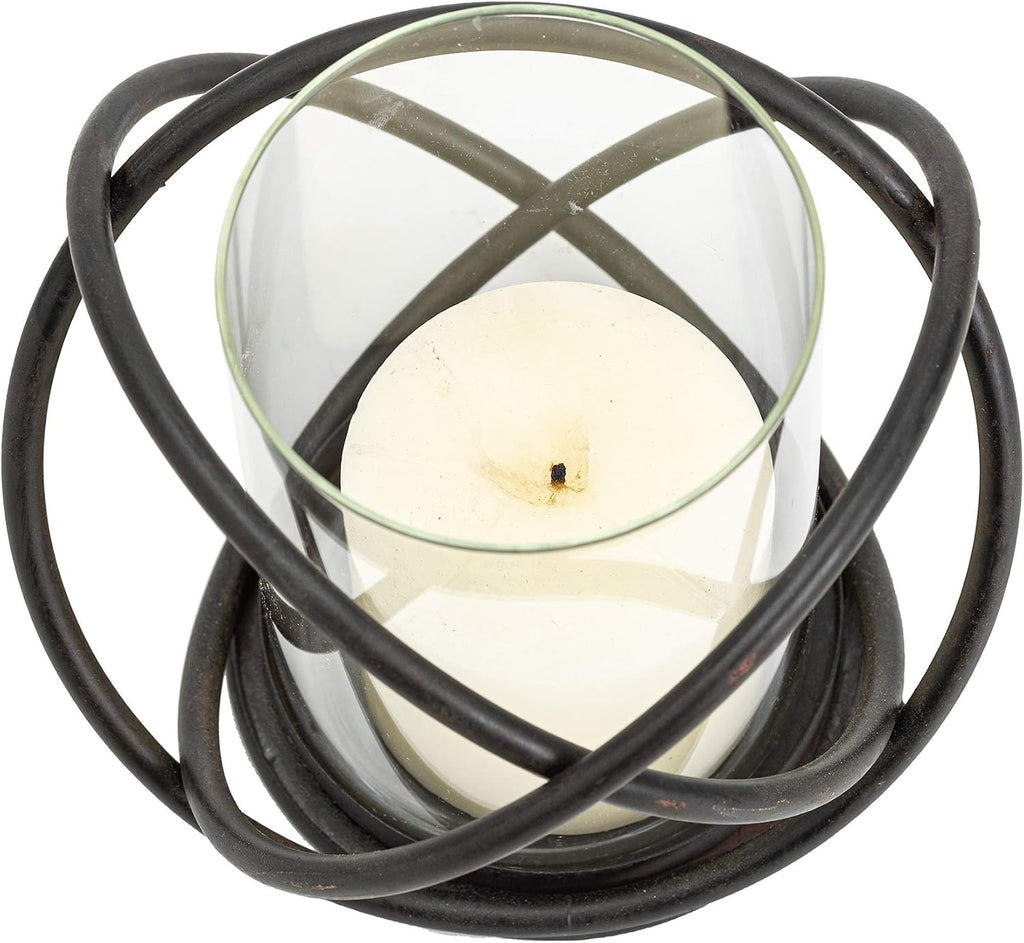 Decorative Candle Holder with Removable Glass Hurricane for Wedding Decorations, Parties, or Everyday Home Decor