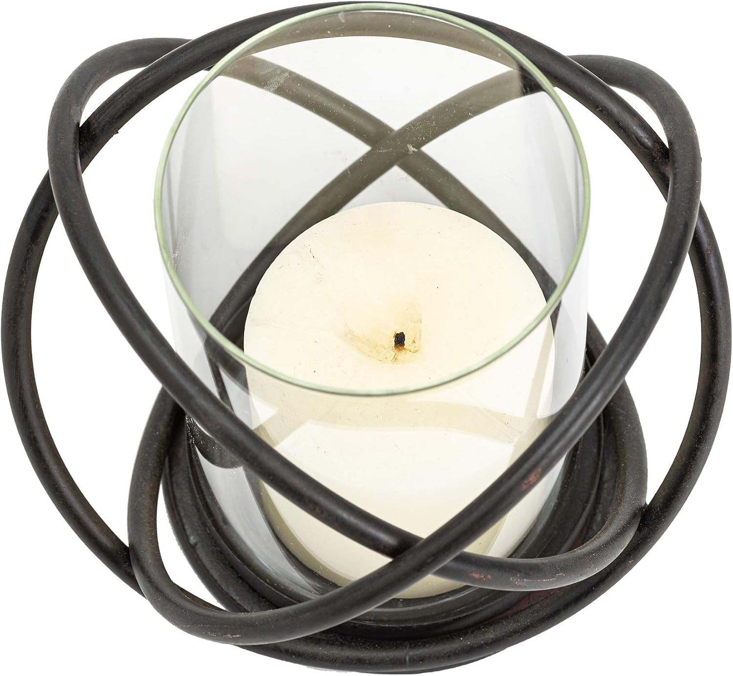 Decorative Candle Holder with Removable Glass Hurricane for Wedding Decorations, Parties, or Everyday Home Decor