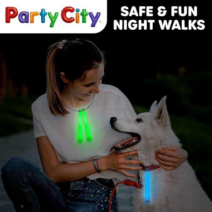Party City Multicolor Glow Sticks Bulk Pack 6”- 12pk Glow in the Dark Sticks for Kids, Waterproof Camping Survival Ultra Bright Emergency Light Stick with String, Neon Glowsticks Party Supplies Favors