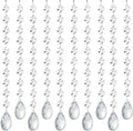10 PCS Crystal Garland Strands, 33ft Hanging Crystal Strings for Window Curtains Doorway Decorations, Acrylic Clear Water Drop Crystal Ornaments for Christmas Tree, Wedding Party Home Chandelier Decor