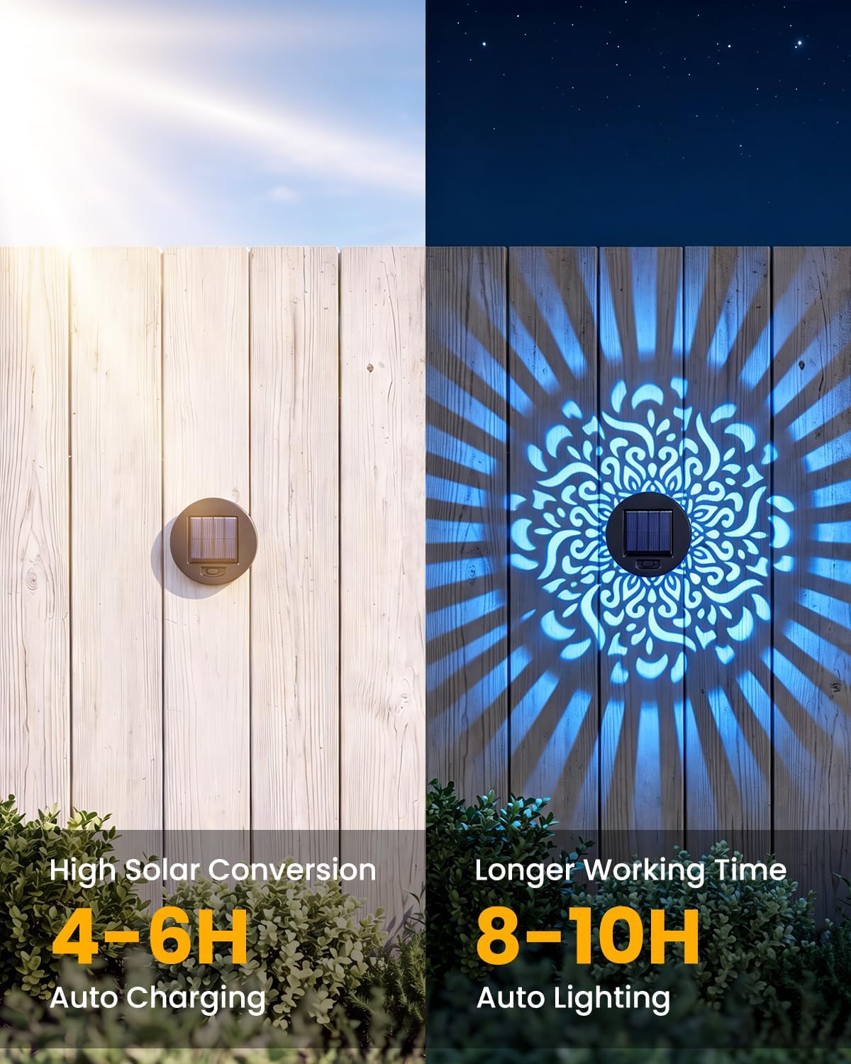 Klarlight 7 Color Changing Solar Mandala Lights Outdoor, IP65 Waterproof
