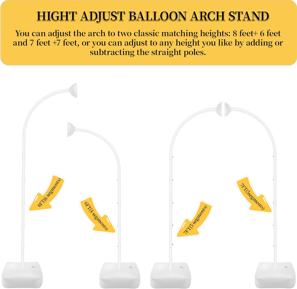balloon arch kit,adjustable 8.2ft & 6ft half balloon shown in use