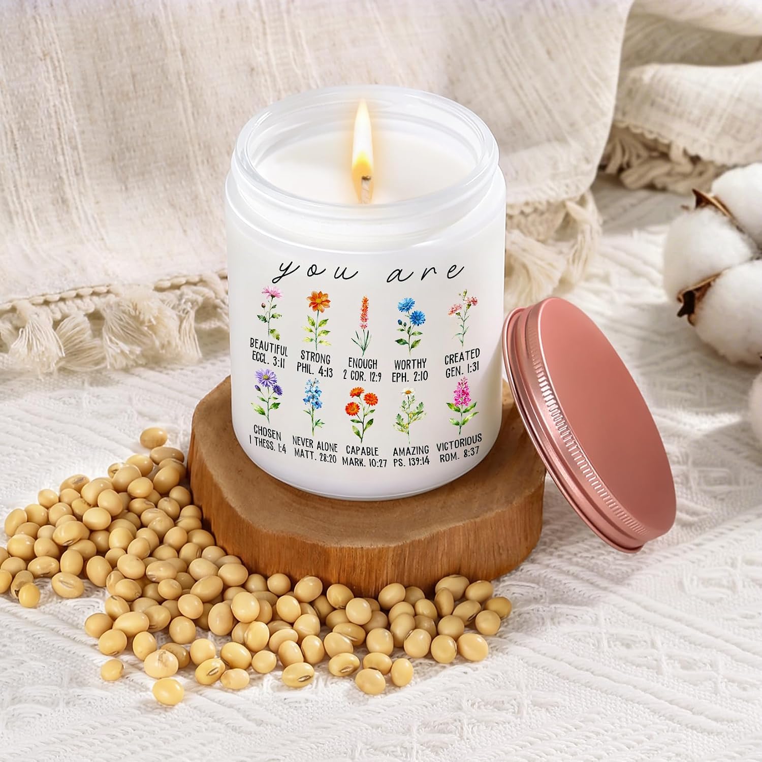 Christian Gifts for Women, Friend, Inspirational Religious Gifts for Women, Friend, Unique Christian Candle Gift
