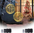 outdoor christmas lights balls, prelit ball battery operated, main product view