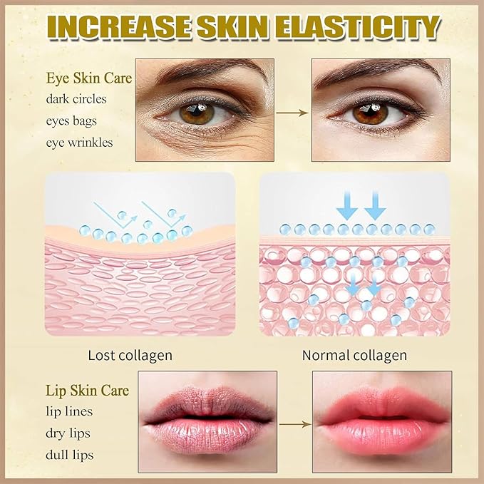 30 Pairs Lip Mask & Eye Mask, 24K Gold Crystal Gel Collagen Eye Patches for Puffy Eyes, Chapstick Bulk, Bachelorette Party Accessories, Hangover Kit, Bulk Gifts, Party Favors Adults, Cheer Gifts