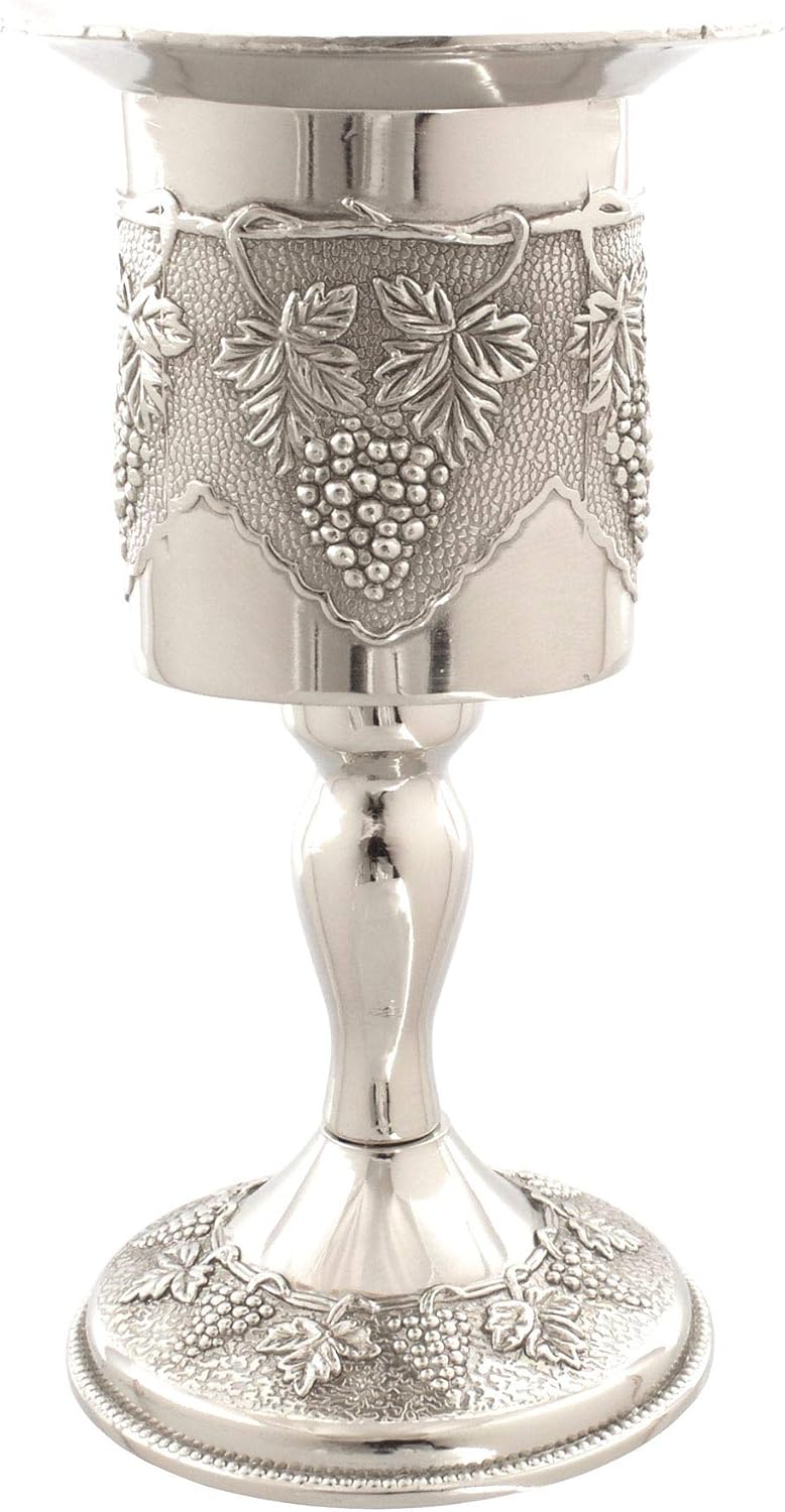 Havdallah set (set Havdalah) for the Shabbat engraving of grapevine, Nickel by Rimmon