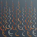 36Pcs Orange Hanging Swirl Decorations Ombre Orange Felt Swirl Streamer Spiral Ceiling Garland for Fall Autumn Harvest Thanksgiving Birthday Wedding Baby Shower Bachelorette Party Supplies