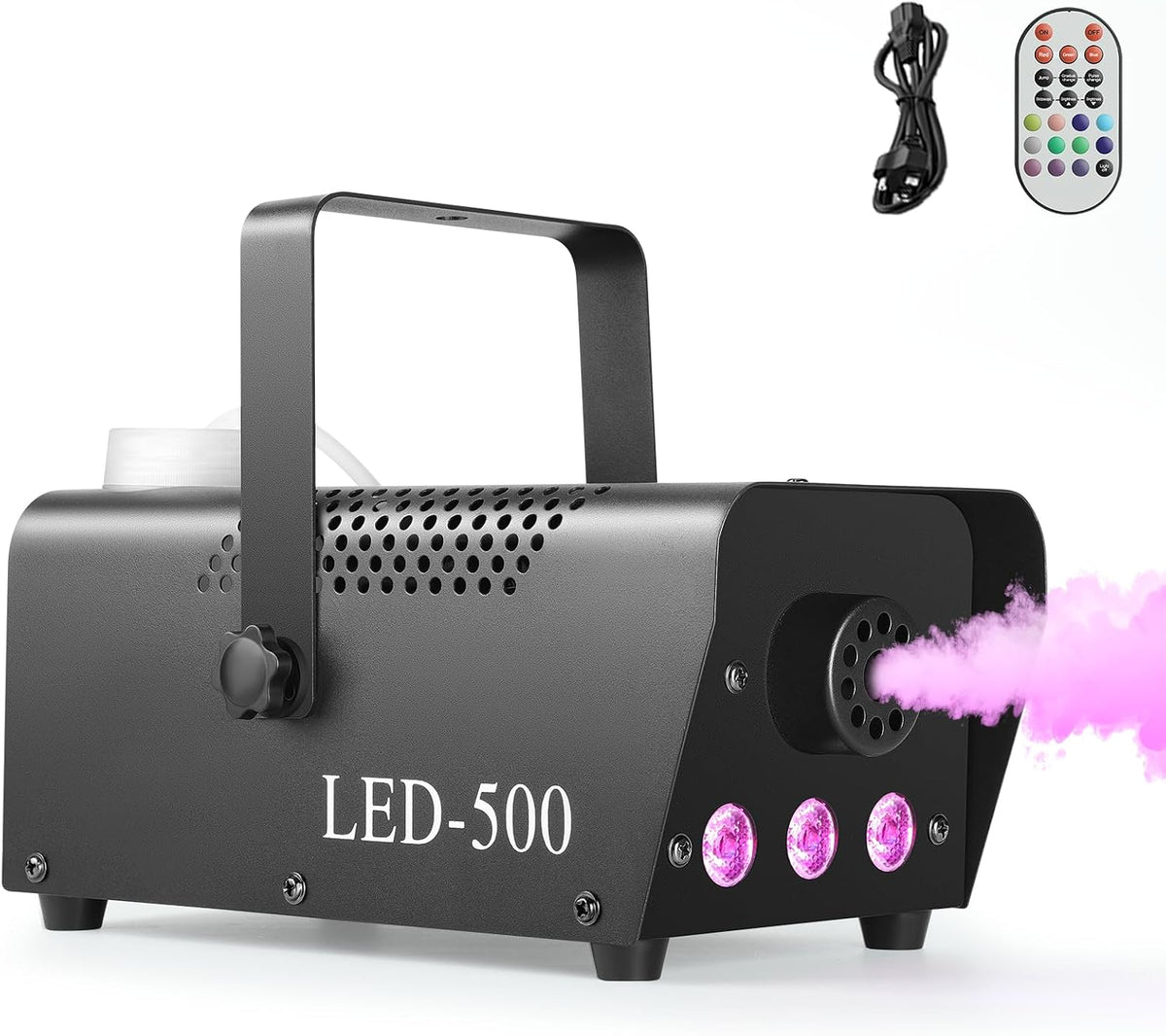 Fog Machine 500W with 14 Color RGB LED Lights and Auto Mode, 2000CFM Smoke Ma...