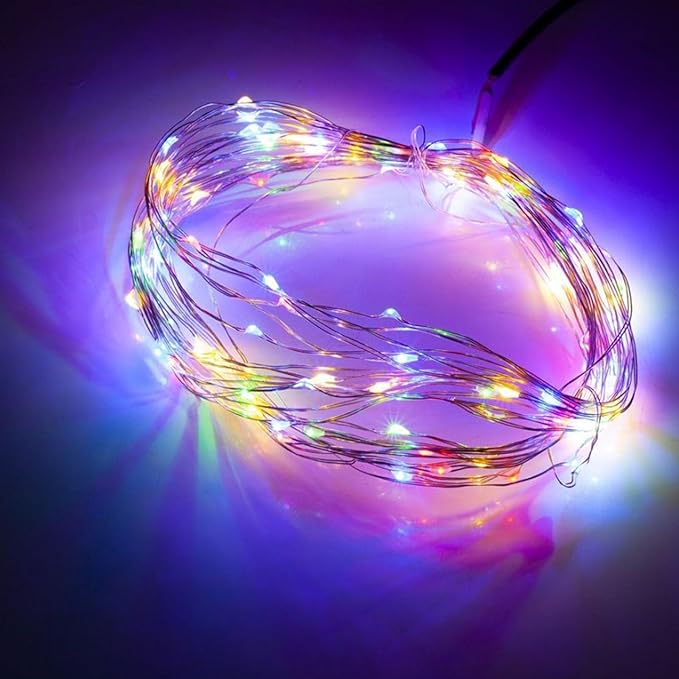 ZGWJ 8 Pack Fairy Lights Battery Operated, 7ft 20 Mini LED Fairy String Lights Silver Wire 3 Modes for DIY, Parties, Wedding, Bedroom, Halloween Christmas Decoration Multicolor