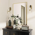 BEAUTYPEAK Wall Mirror 26" x 38" Rectangle Mirror with Aluminum Alloy Frame Hanging Mirror, Gold