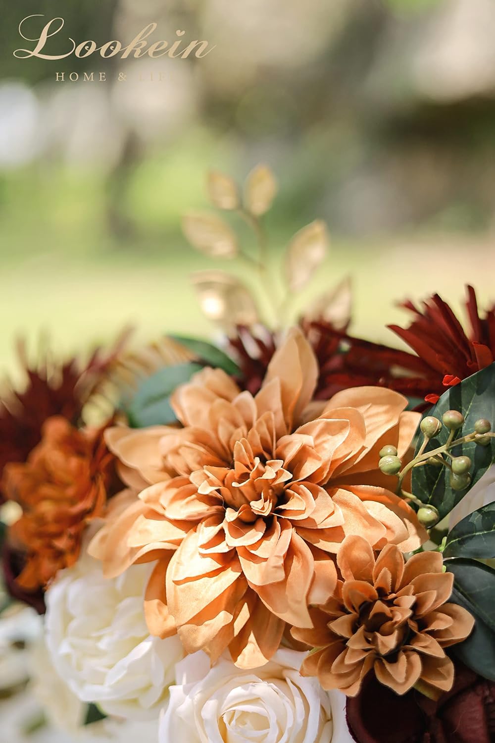 lookein artificial flowers for diy wedding decoration bridal, front angle view