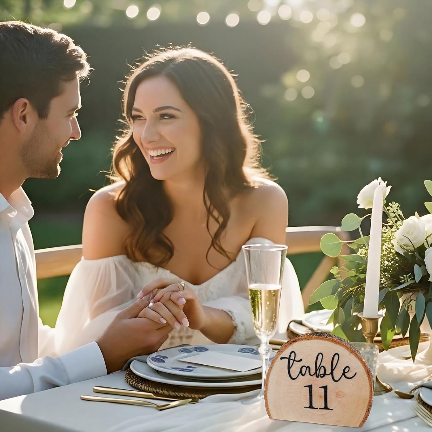 Novabright 20 Pcs 1 to 20 Numbers Rustic Wood Table Numbers Set Wedding Table Number for Wedding Centerpieces Banquet Seating Rustic Party Anniversary Event Decoration