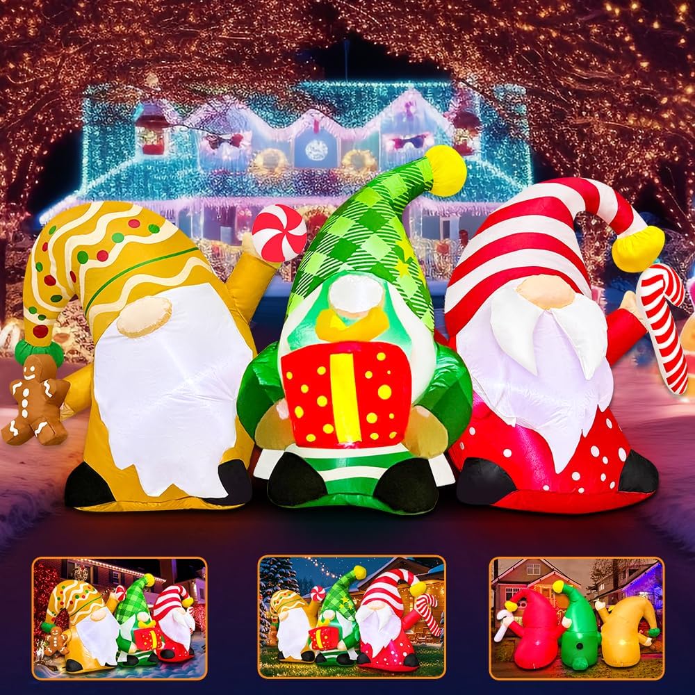kooy 6ft christmas inflatables outdoor decorations inflatable christmas, close-up detail
