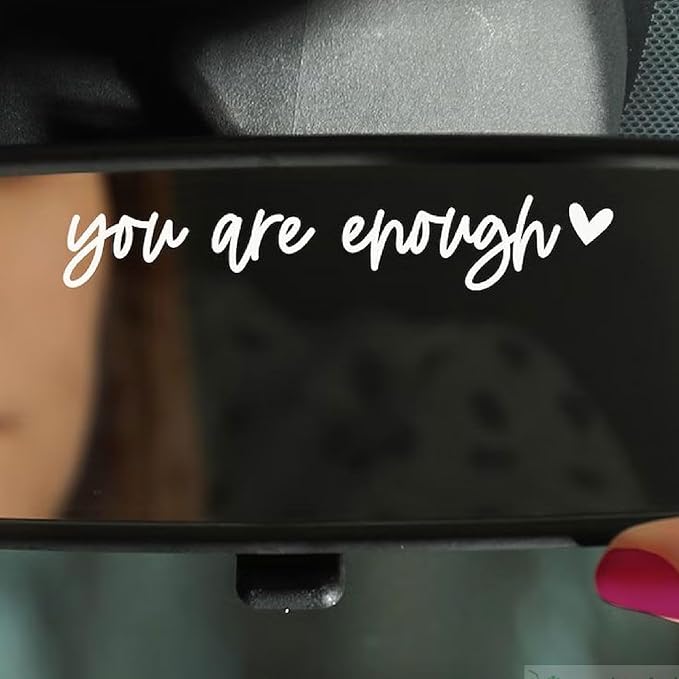 3pcs Custom Car Rearview Mirror Vinyl Decal Personalized Vehicle Rear View Window Sticker Auto Windshield Laptop Cup Label