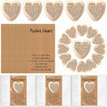 Leinuosen Christian Gifts John 3: 16 Pocket Hug Heart Token Wooden Bible Verses Token with Prayer Cards for Church Supplies(30 Set,Wood)
