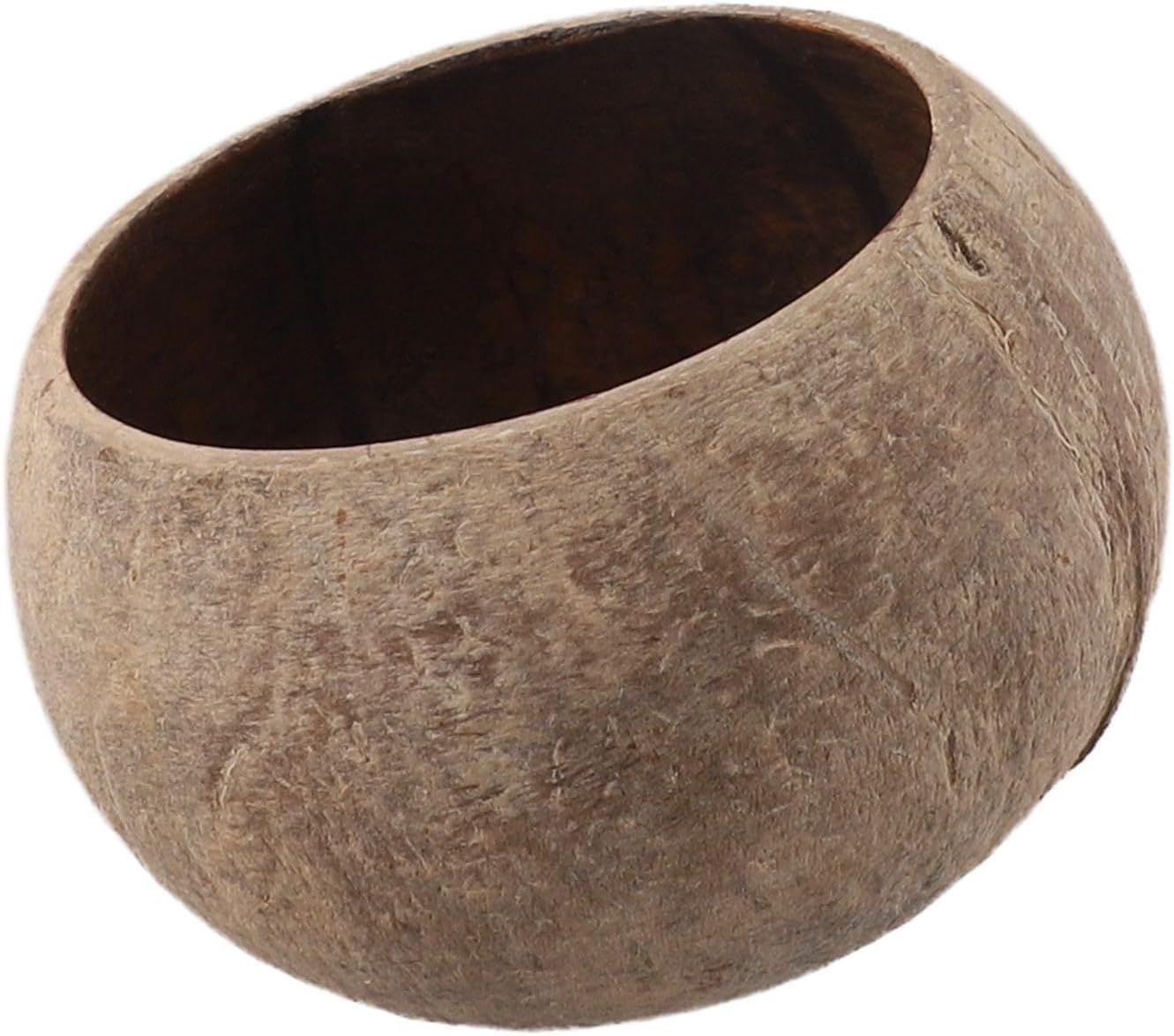 Coconut Shell Candle Holder Decorative Bowl for Home Decor and Aromatherapy, Handmade Sustainable Brown Round Cup(primitive shell)