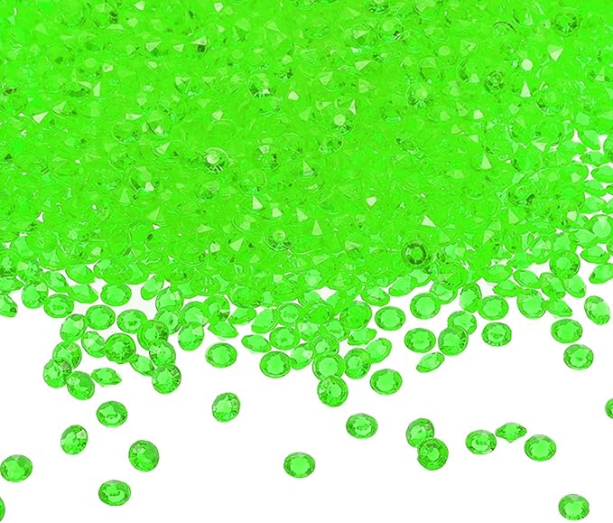 PATIKIL 10000 Pcs Wedding Table Scatter Confetti Crystals 4.5mm Acrylic Diamonds Vase Fillers Gems for Table Centerpiece Decorations Party Vase Beads, Grass Green