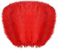 YAKRUNA 30PCS Red Ostrich Feathers Bulk 12-14 Inches for Centerpieces for Wedding Birthday Gatsby Party, Decorative Plumes for Vase & Table & Christmas Tree Decor (30-35cm, Red)