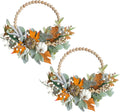 16 inch wood beads wreath,fall wreaths for front, main product view