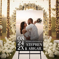 Personalized Wedding Photo Acrylic Welcome Sign – Custom Picture Board with Bride & Groom Names, Elegant Acrylic Wedding Reception Entrance or Ceremony Decoration, Indoor & Outdoor Keepsake Gift #13