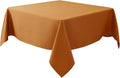 Biscaynebay Fall Tablecloth Textured Fabric Square Tablecloths 70x70 Inch, Bronze Thanksgiving Autumn Harvest Water Resistant Fabric Tablecloths for Kitchen, Dining, Wedding, Parties Machine Washable