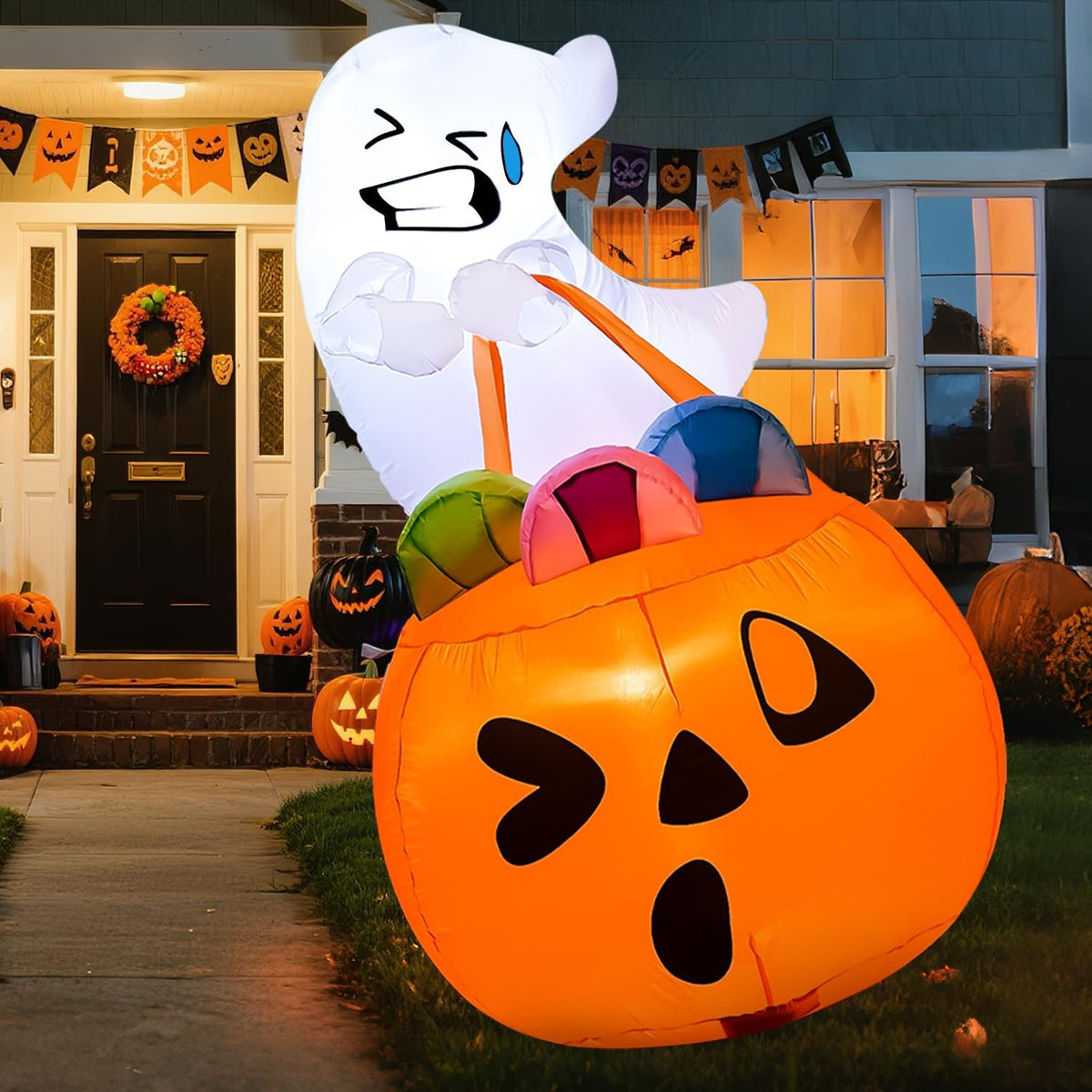 Joiedomi 5 FT Tall Halloween Inflatables Outdoor Decorations, Inflatable Cute...