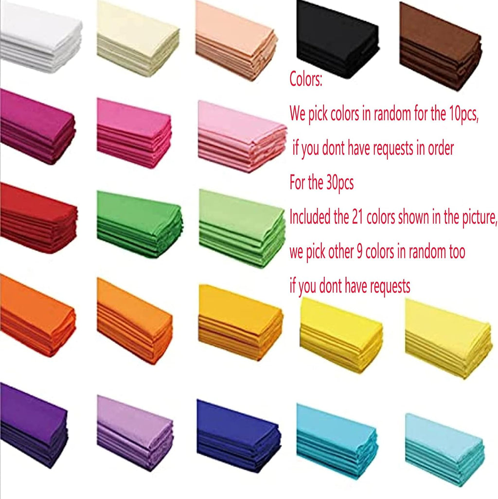 Premium Crepe Paper Party Streamers 21 Assorted Colors, Large 20 Inch X 3.2 Ft. Per Sheet DIY Crepe Paper Flowers Crafts Gift Wrapping Box Birthday Wedding Party Drop Decoration Supply (10)