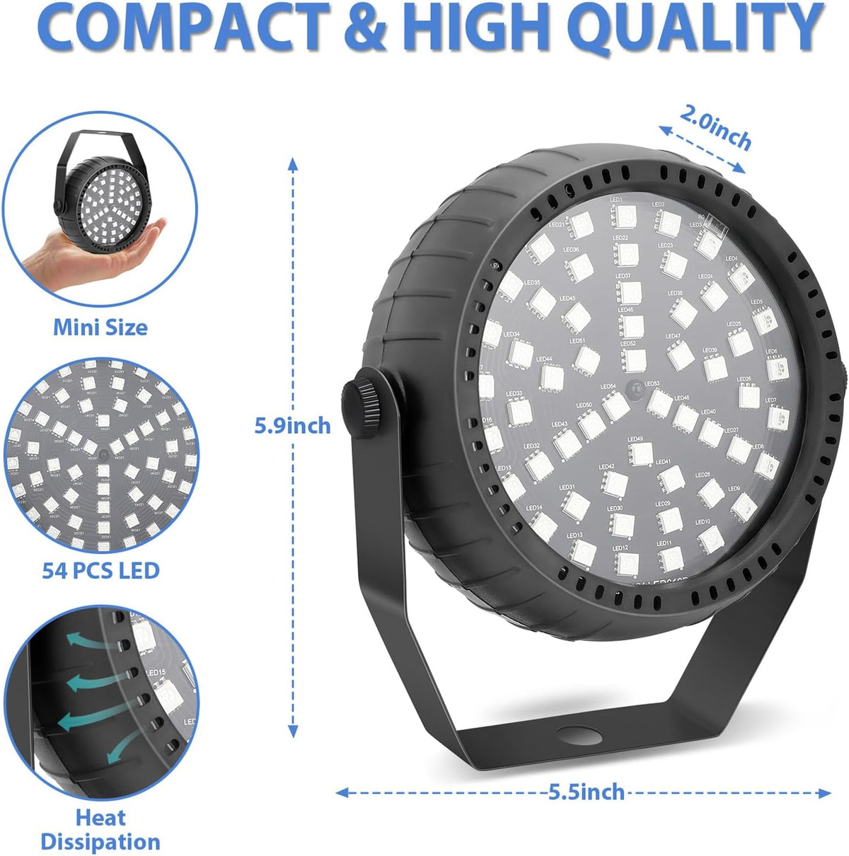 Strobe Lights Halloween, Telbum Colorful Strobe Light for Parties, Super-Brig...