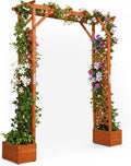 vingli wooden garden arbor with planter, wedding arch, main product view