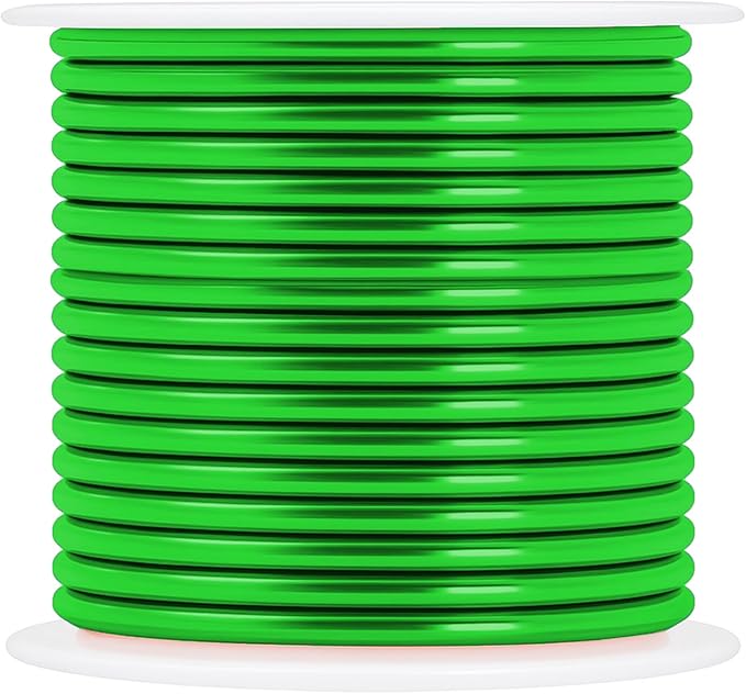 Mandala Crafts 13 Gauge Anodized Aluminum Craft Wire for Jewelry Making - 300 FT Colored Flexible Silver Copper True Blue Pink Ice Blue Green Wire - Bendable for Bonsai Armature Crafting Sculpting