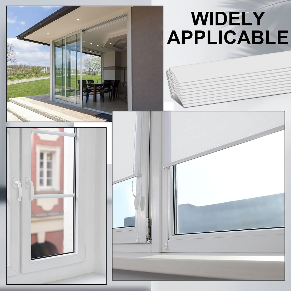 10 Pack Vinyl Snap in Window Glazing Bead, White
