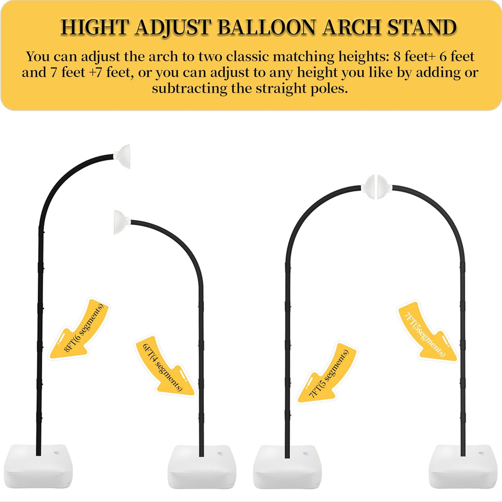 balloon arch kit,adjustable 8.2ft & 6ft half balloon shown in use