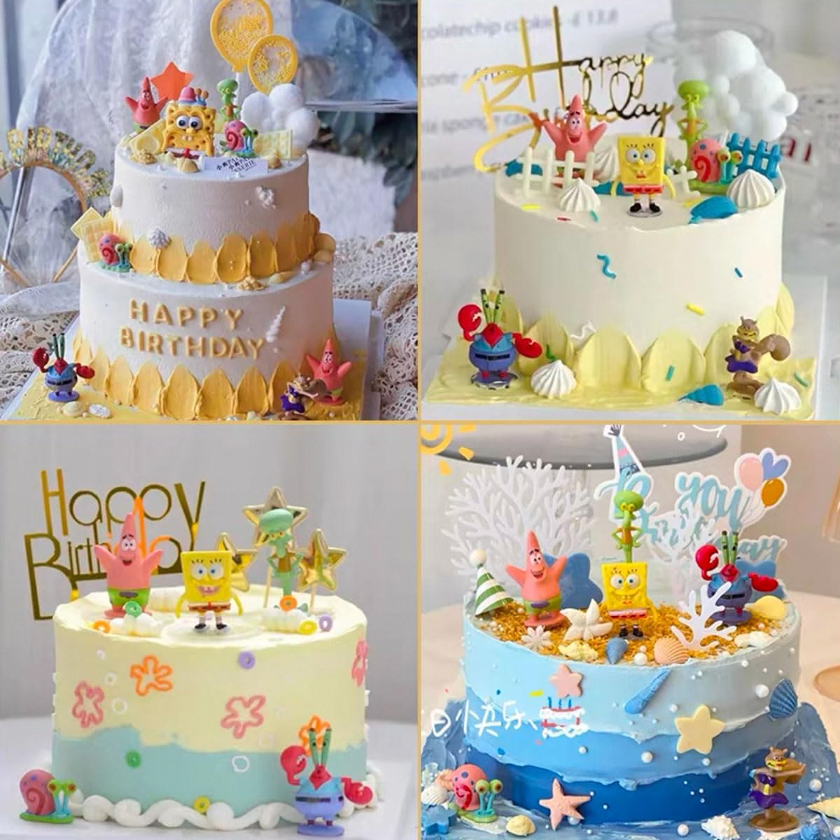 Movie Sponge Baby Garage kit Cake Ornament (Sponge Baby 8pcs)