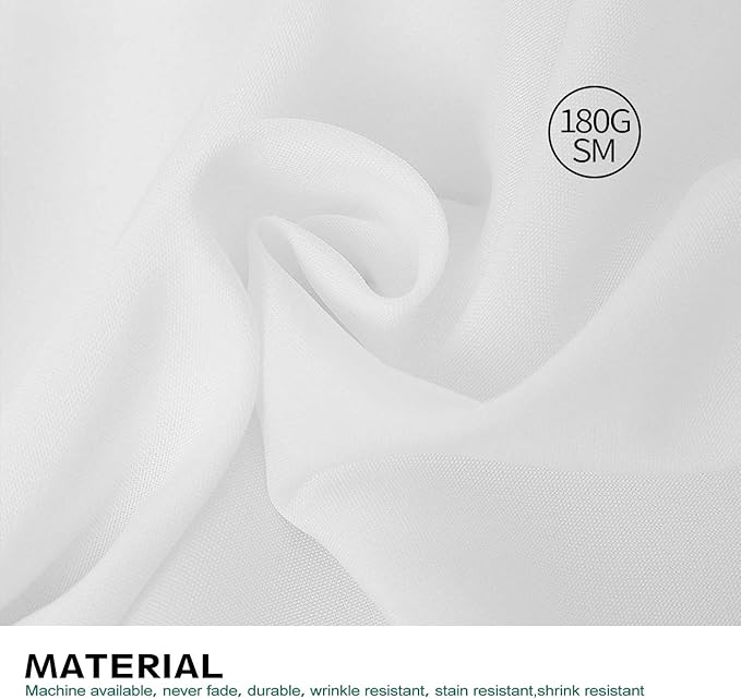 Surmente 10 Pack White Rectangle Tablecloth 60 x 102-inch Rectangular Polyester Table Cloth for Weddings, Banquets, or Restaurants