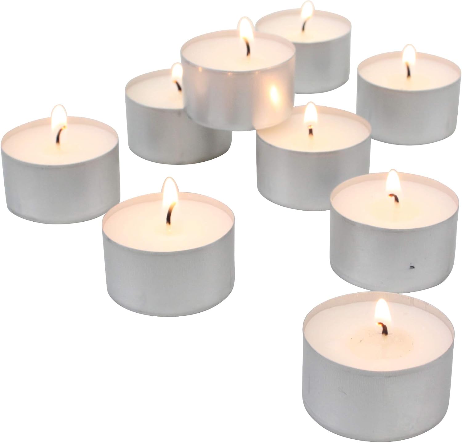 Stonebriar 600 Pack Unscented Tea Light Candles with 6-7 Hour Extended Burn Time, White, 300 Count