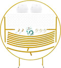 langxun 7.2ft gold metal circle balloon arch kit, main product view