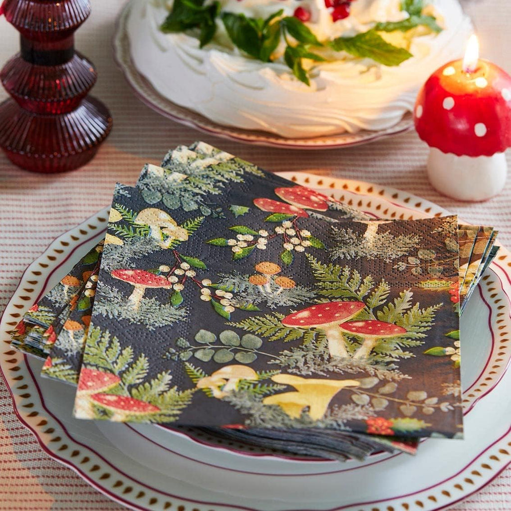 Talking Tables Large Mushroom Shaped Candle for Christmas Table - 9.5cm | Red Toadstool Forest Party Decorations, Autumn Home Décor, Alice in Wonderland Tea, Garden Fairy Theme, Forest-CNDL-MUSH-L