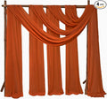 4 Panels Wedding Arch Draping Fabric 28" x20Ft Chiffon Wedding Arch Drapes Chiffon Fabric Drape Sheer Backdrop Curtain for Weddings Party Ceremony Birthday Reception Backdrop Ceiling Décor(Terracotta)