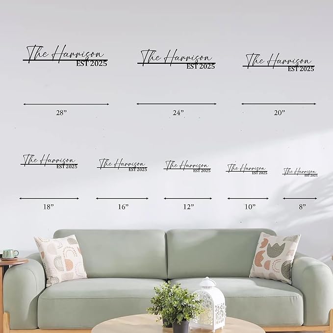 Personalized Family Name Sign, Custom Signs Outdoor Wall Art, Family Last Name Signs, Monogram Metal Sign For Home Outside Decor, Customized Valentines Christmas Wedding Housewarming Gifts