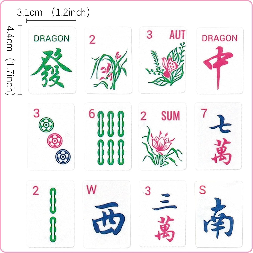42Pcs Edible Chinese Mahjong Cupcake Toppers Mah-Jong Tiles Cupcake Picks Mahjong Playing Card Cupcake Decorations for Mah-jong Lover Birthday Cake Cupcake Decorations Mahjong Game Party Supplies