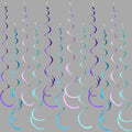 36 Pcs Mermaid Hanging Swirl Decorations Teal Purple Felt Swirl Streamer Spiral Ceiling Decorations Garland for Little Mermaid Under The Sea Birthday Wedding Bridal Shower Baby Shower Party Supplies